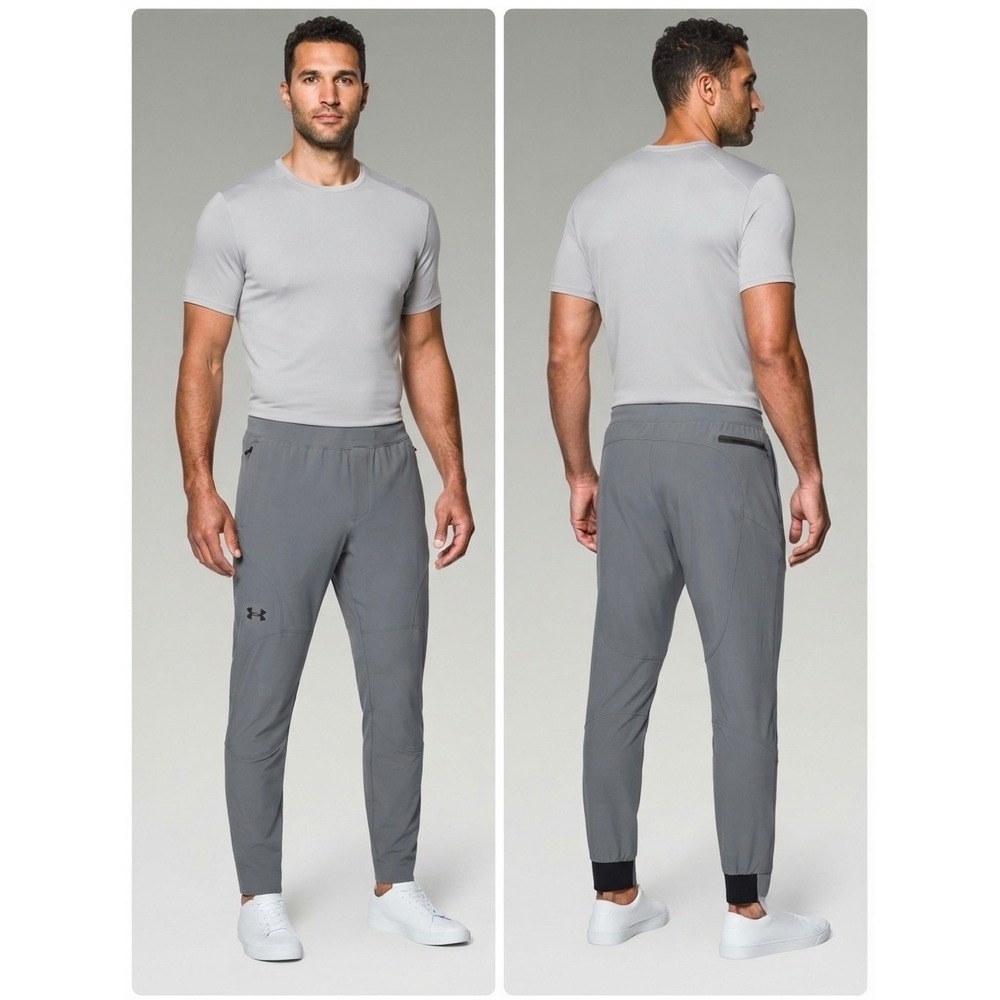Under Armour Unstoppable Joggers Mens‎ Large Gray Fitted Tapered Training Pants
